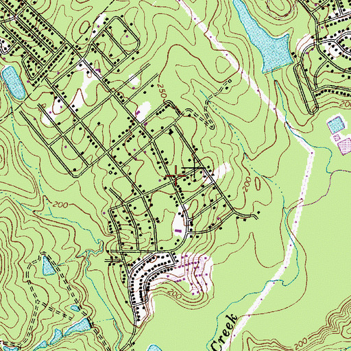 Topographic Map of Evergreen Park, SC