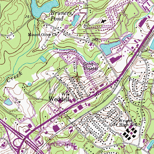 Topographic Map of Forestwood Estates, SC
