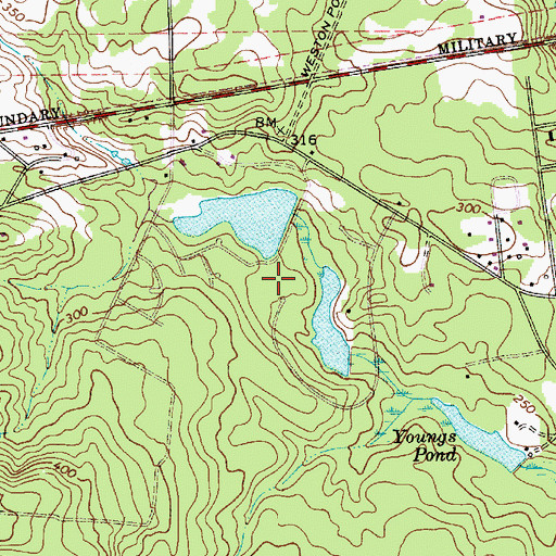 Topographic Map of Green Lake Estates, SC