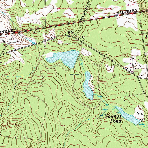 Topographic Map of Green Lake Estates, SC
