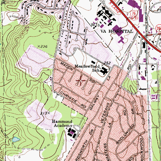 Topographic Map of Hampton Ridge, SC