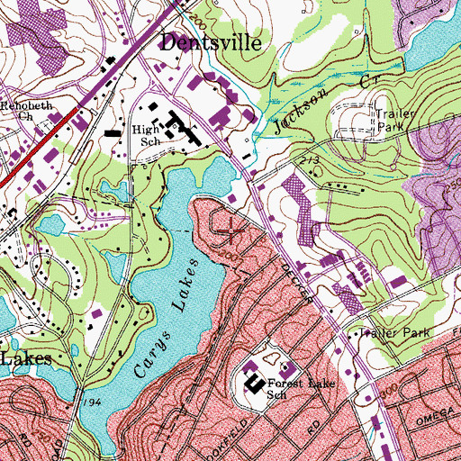 Topographic Map of Hampton Trace, SC