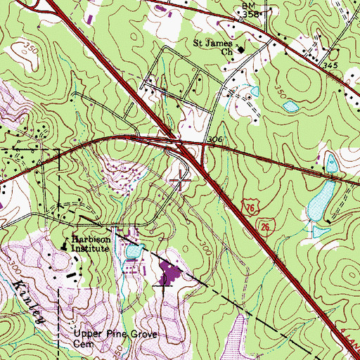 Topographic Map of Harbison School (historical), SC