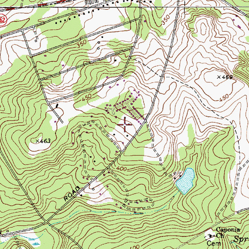 Topographic Map of Harmon Estates, SC