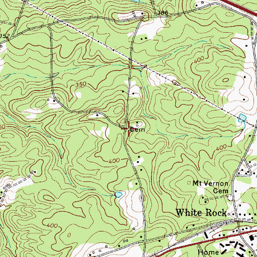 Topographic Map of Henry Eargle Cemetery, SC