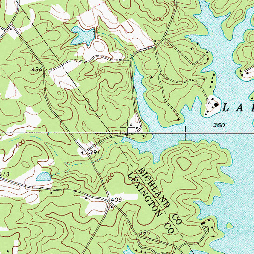 Topographic Map of Hiller Cemetery, SC