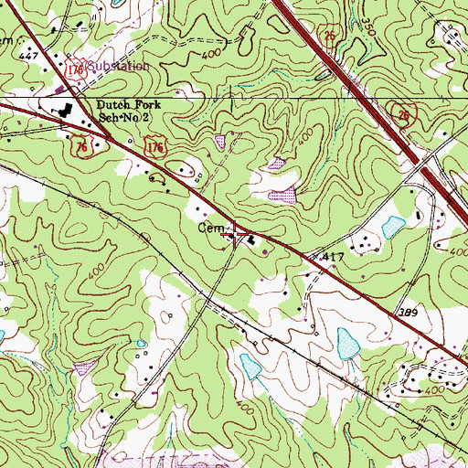 Topographic Map of Holiness Church, SC