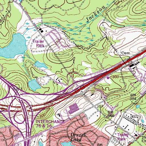 Topographic Map of Holiness Church (historical), SC