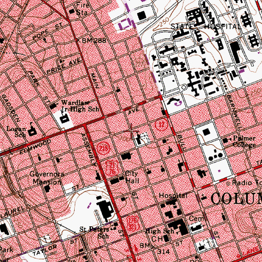 Topographic Map of Holy Trinity Greek Orthodox Church, SC