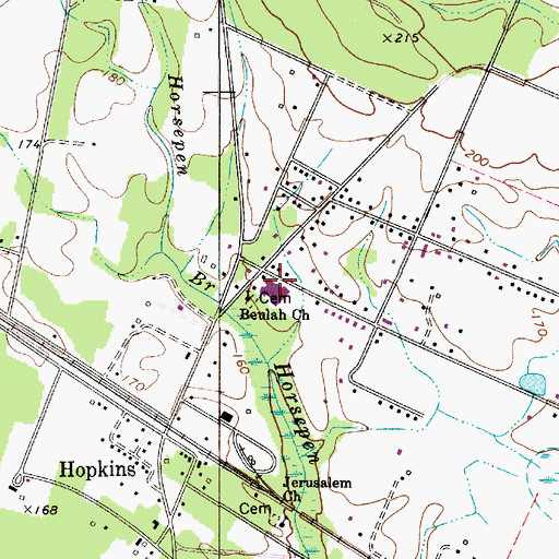 Topographic Map of Hopkins School, SC