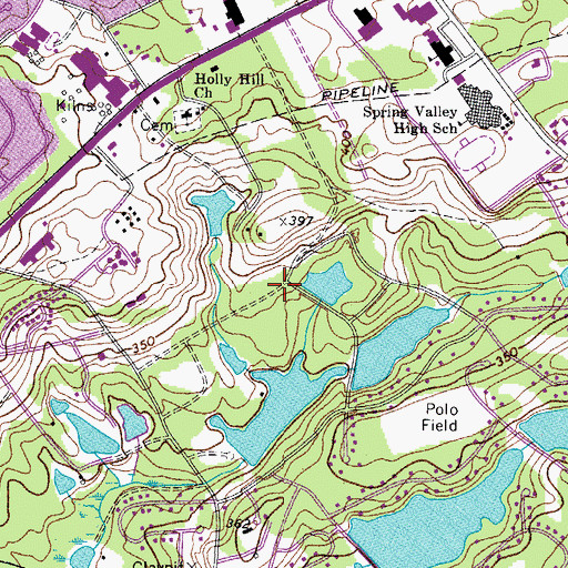Topographic Map of Huntcliff, SC