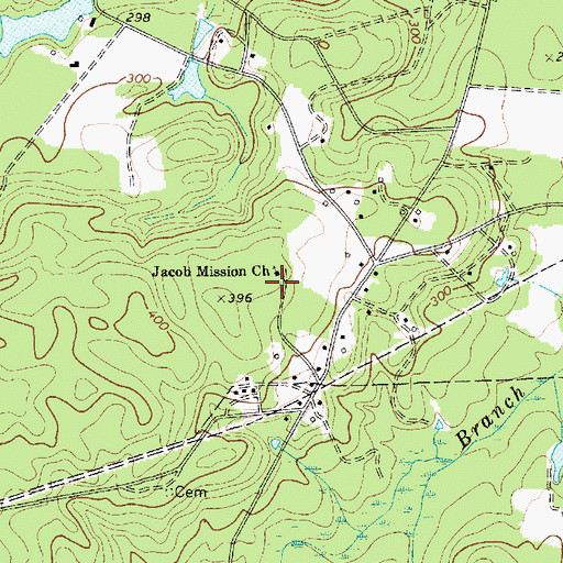 Topographic Map of Jacob Mission School (historical), SC