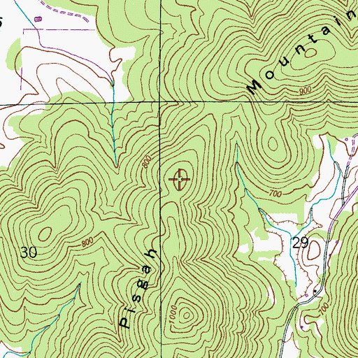 Topographic Map of Pisgah Mountain, AL