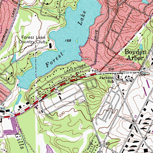 Topographic Map of Lakeview, SC