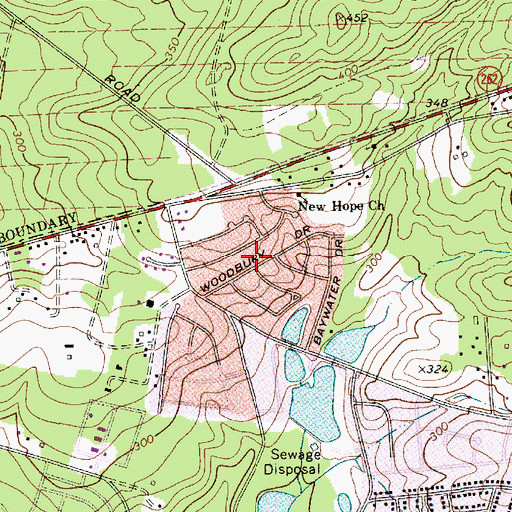 Topographic Map of Lee Hills, SC
