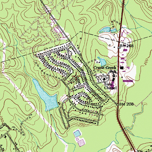 Topographic Map of Lincolnshire, SC