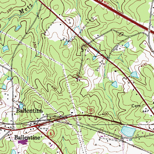 Topographic Map of Line School (historical), SC