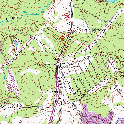 Topographic Map of Longs School (historical), SC