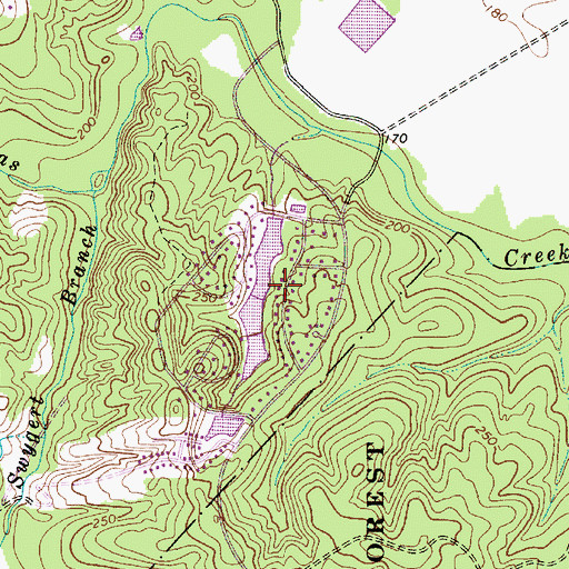 Topographic Map of Lost Creek, SC