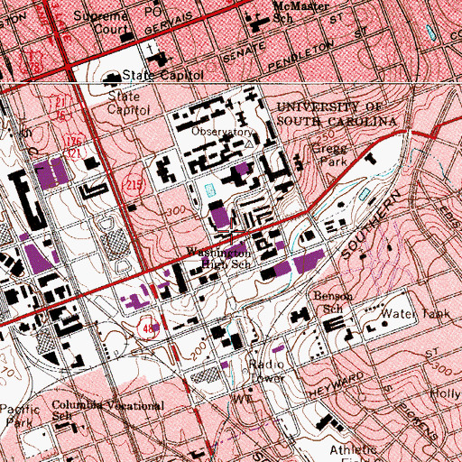 Topographic Map of McBryde Quadrangle, SC