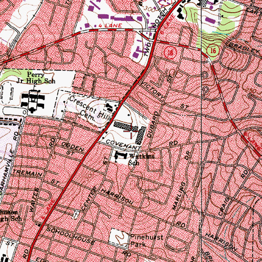 Topographic Map of Midland Shopping Center, SC