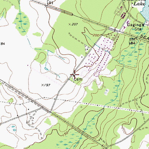 Topographic Map of Mill Creek Church, SC