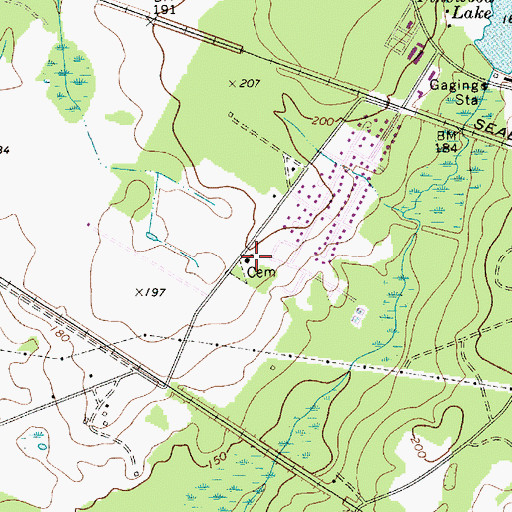 Topographic Map of Mill Creek School (historical), SC