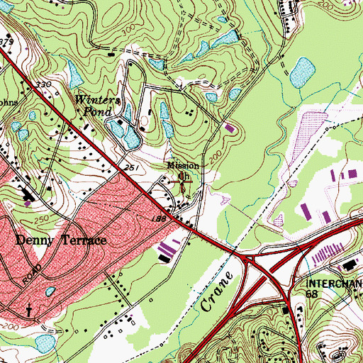 Topographic Map of Mission School (historical), SC