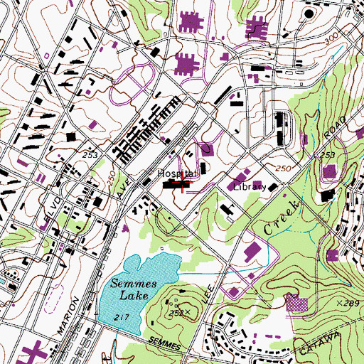 Topographic Map of Moncrief Army Community Hospital, SC