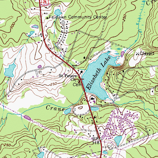 Topographic Map of Moore School (historical), SC
