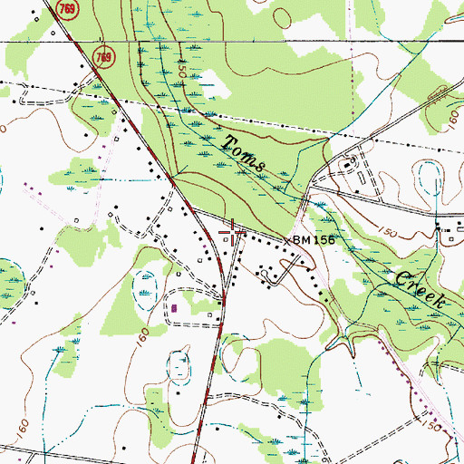 Topographic Map of Mount Ararat Church (historical), SC