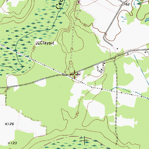 Topographic Map of Mount Moriah School (historical), SC