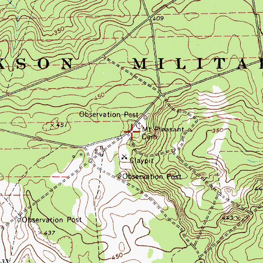 Topographic Map of Mount Pleasant Church (historical), SC