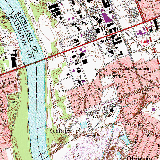 Topographic Map of Nazarene Tabernacle, SC