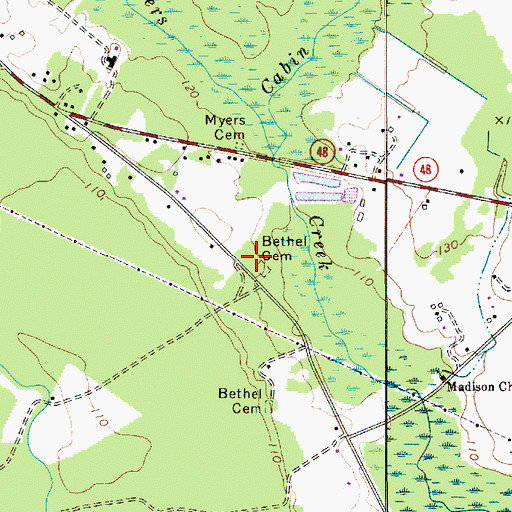Topographic Map of New Bethel Church (historical), SC