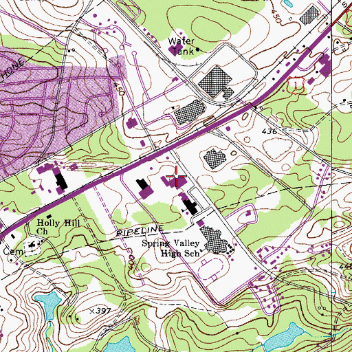 Topographic Map of North Pointe Shopping Center, SC