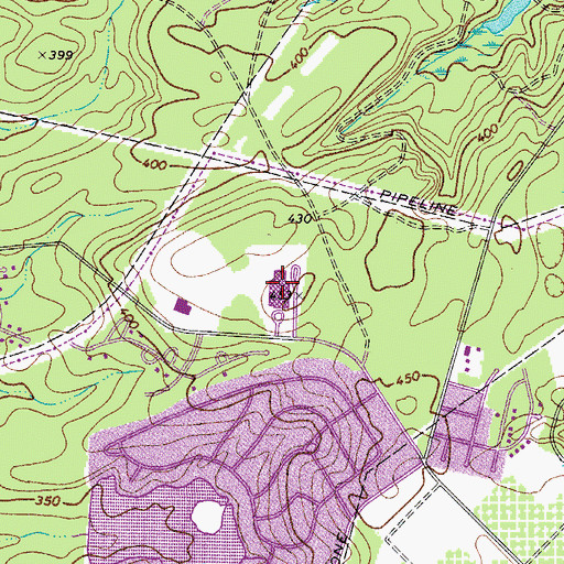 Topographic Map of North Springs Elementary School, SC