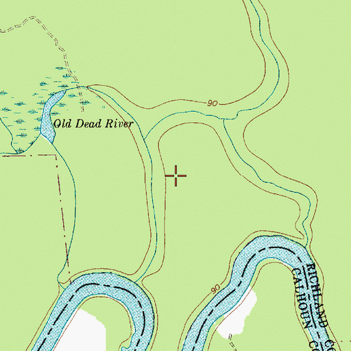 Topographic Map of Old Dead River Cattle Mount, SC