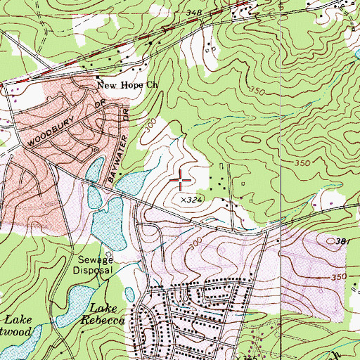 Topographic Map of Padgett Acres, SC