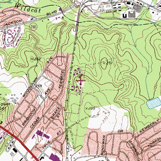 Topographic Map of Pennington Acres, SC