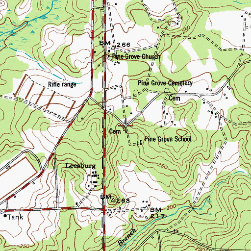 Topographic Map of Pine Grove Church (historical), SC