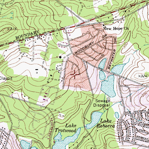 Topographic Map of Pine Lake, SC