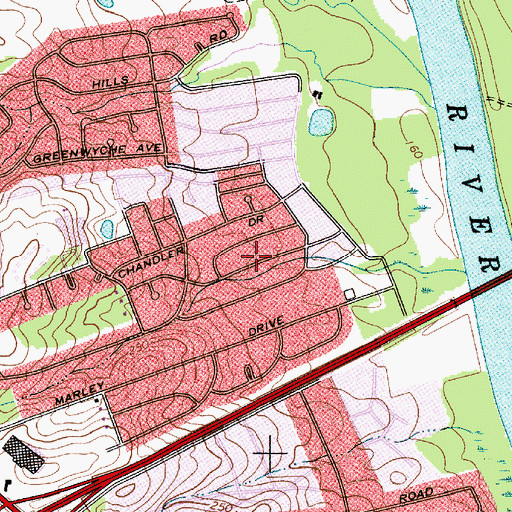 Topographic Map of Pine Valley, SC