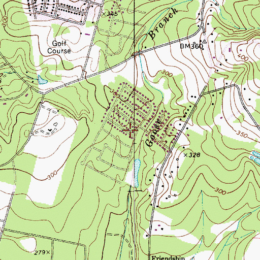 Topographic Map of Quail Creek, SC