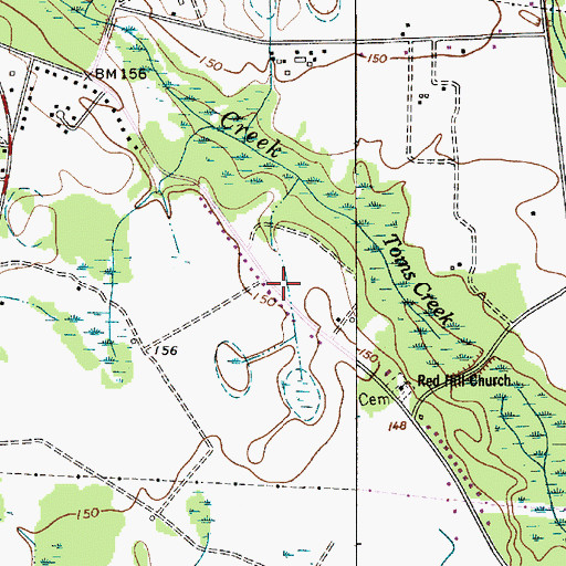 Topographic Map of Red Hill Church (historical), SC