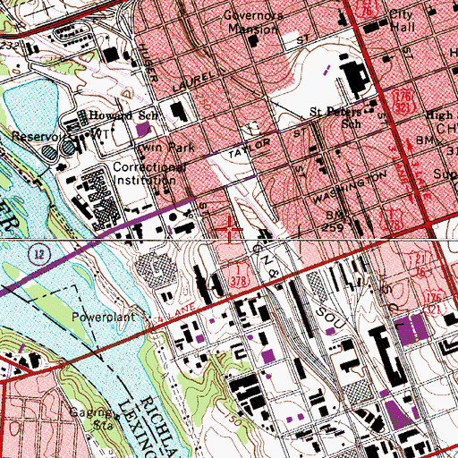 Topographic Map of Richland County Law Enforcement Center, SC