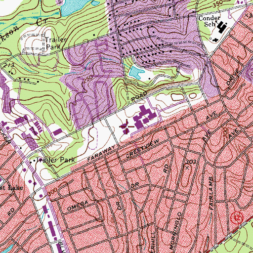 Topographic Map of Richland Northeast Vocational Annex, SC