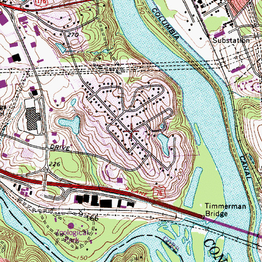Topographic Map of Riverbanks, SC