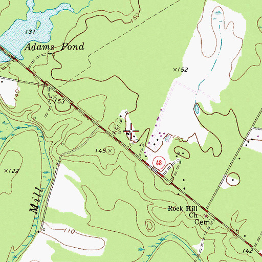 Topographic Map of Rock Hill School (historical), SC