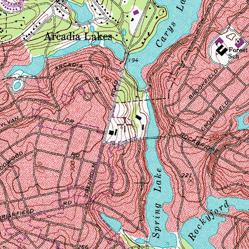 Topographic Map of Rockbridge Country Club, SC